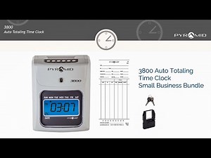 Pyramid 3800 Auto-Totaling Time Clock - Small Business Bundle