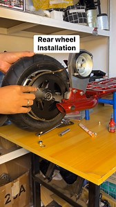 Installation of rear wheel, stand up scooter gas type. #PEDStationph #candyred #gp460 | PED Station PH