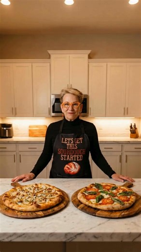 I’m officially addicted to pizza 🍕 I’ve been making it for years… but when I created this sourdough crust using the Italian techniques I learned from a friend whose father was born and raised in Italy — everything changed. Tonight: ✨ Pear, walnut & blue cheese ✨ Classic caprese Both on my signature sourdough pizza crust. Want the recipes? 🍕 Click the link in my bio → Pizza Collection 🍕 On Facebook, click the button in my banner → Pizza Collection 🍕 Or go to sourdoughsorcery.com → Recipes → P