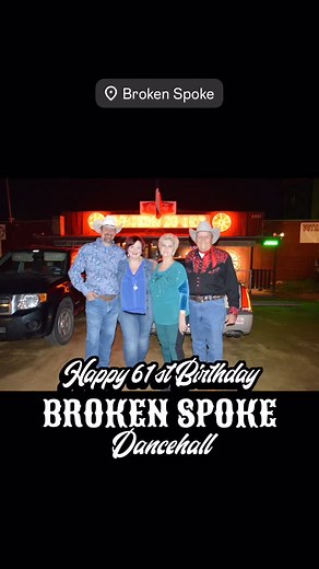 Happy Birthday to the Legendary BROKEN SPOKE!! We are celebrating 61 years of Honky-Tonkin’ today!! James White swung the doors open on this Red Rustic Ole Building and the rest is Country Music history!! Thank you to everyone who loves the Spoke and Live Music! We wouldn’t be here without y’all!! 🤠 #brokenspoke #atx #austintexas #texas #austin #honkytonk #brokenspokeaustin #twostepping | Broken Spoke