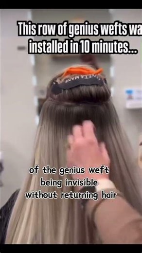 How to install Genius tape weft? #hairextensions #geniusweft #hair #hairextensioninstall#tapein