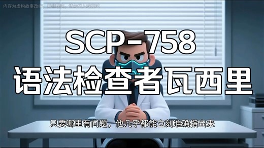 【研究员小E】SCP-758 语法检查者瓦西里