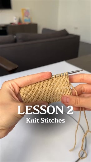 Knitting • Crocheting • Lessons for beginners on Instagram: "Knitting LESSON 2 - How to make knit stitches I’ve decided to record a series of simple knitting lessons for crocheters. So there will be no limits to your creativity🔥 So subscribe to my blog so you don’t miss the next lessons 👉 @make.by.masha"