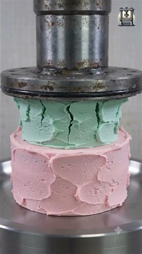 Can a Hydraulic Press Crush This Frosted Art Block? 🤔#asmr