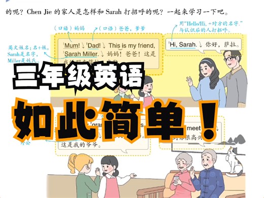 人教版PEP新教材，英语三年级上册第二单元Unit 2，课本跟读视频+课堂笔记+翻译