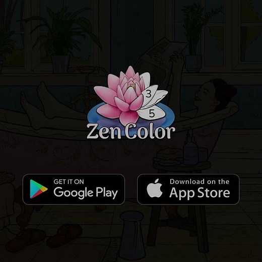 Paint by Colors Lady Relaxing Zen Color app #calming #coloring