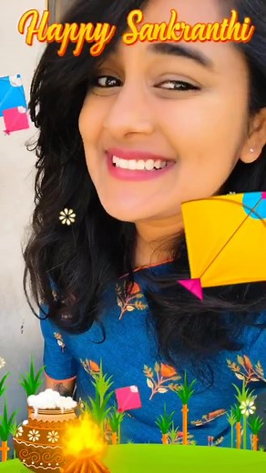“This Sticker is so beautiful, use this sticker to all your Sankranthi videos” And dont forget to use hashtag #happysankranthi 😍
