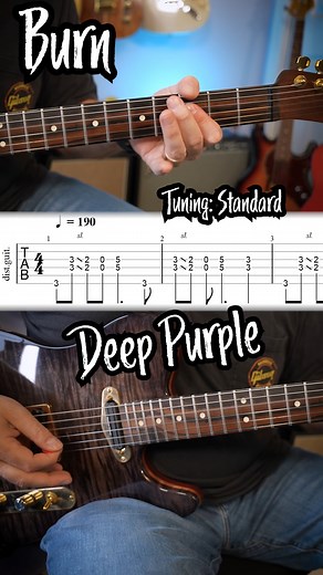 470K views · 8.8K reactions | Burn guitar riff by Deep Purple with tabs | GuitArmy | Facebook