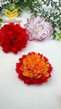 Cómo hacer flores de papel de seda #manualidades #diy #crafts