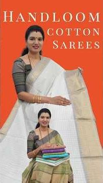 100 Count Pure Handloom Cotton Sarees | Checks with Contrast Pallu | Summer Wear Collection|Vibhasya