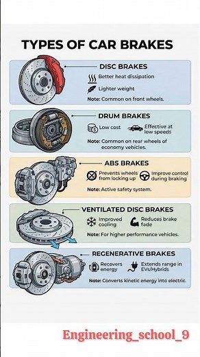 Types of Car Brakes Explained | Disc, Drum, ABS & Regenerative Brakes | Disc vs Drum vs ABS Brakes