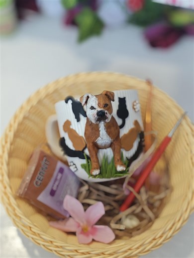 Handmade Polymer Clay Mug With Custom Pet Portrait – Personalized Gift for Her or Him - Etsy