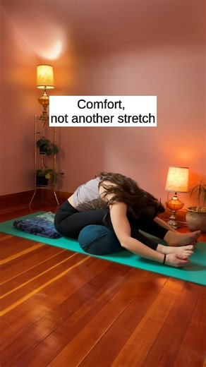 The Wired-Tired Cure: Restorative Forward Fold 🧘‍♀️ #yogashorts #stressrelief