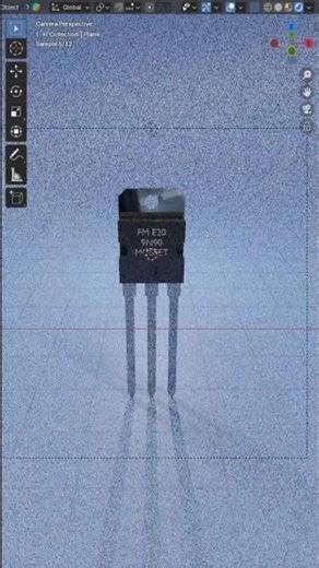 MOSFET - Modeling, Texturing, Rendering with Cycles #shorts #transistors #mosfet