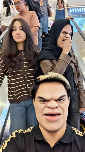 Escalator filter prank😂