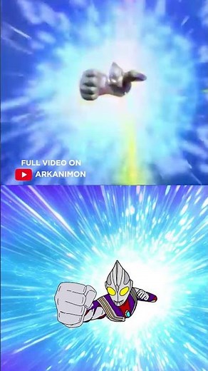 Ultraman Tiga Transformation Original vs Animated #ultraman #tokusatsu