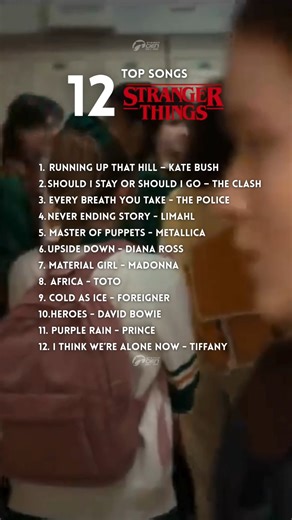 Estas son solo algunas de las canciones que han sonado en Stranger Things. Hay muchas más que marcaron la serie… ¿ya la viste? ¿Cuál agregarías a la lista?🎶📺✨ #strangerthings #serie #musica80s #st5 | Stereo Cien Mx