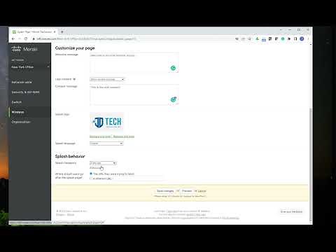 How to setup a Splash page for WiFi in Meraki