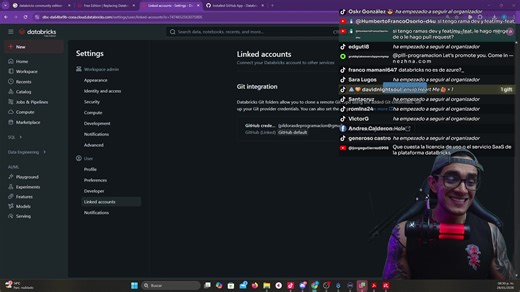 En este capítulo se abordan dos pilares fundamentales para el desarrollo de plataformas de datos modernas en Databricks: el control de versiones con Git y la gestión de datos confiable mediante Delta Lake. En la primera parte se explica cómo integrar Git dentro del entorno de Databricks para versionar notebooks y proyectos de datos, cubriendo desde la configuración inicial del repositorio hasta el manejo de ramas, commits, pushes y pulls, con el objetivo de garantizar trazabilidad, colaboración 