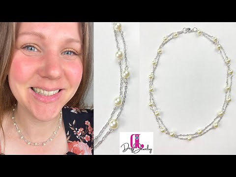 Learn to Make this Double Strand Pearl Necklace: Easy Tutorial