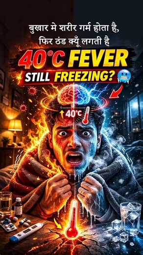 Your Body Burns at 40°C… Then WHY Do You Feel Cold? 🥶 Fever Mystery Explained! 🤯#Shorts