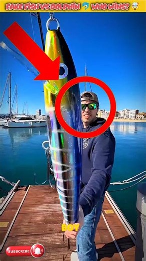 Fake Fish Trick FAIL 😂 Dolphin Outsmarts Boy in Seconds! 🐬 #shorts