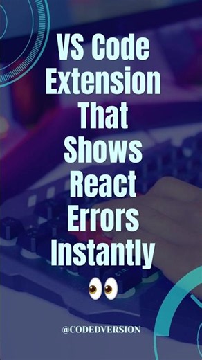 VS Code Extension That Shows React Errors Instantly 👀 #shorts