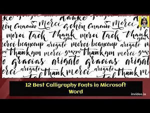 12 Best Calligraphy fonts in Microsoft Word