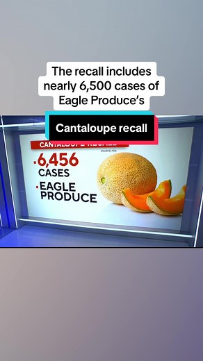 Nearly 6,500 cases of Eagle Produce's Kandy brand whole #cantaloupes are being recalled due to possible #salmonella contamination. The FDA says no illnesses have been reported. #news #recall #fruit #fruits #foodtiktok