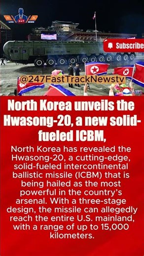 North Korea unveils the Hwasong-20, a new solid-fueled ICBM #northkorea #military #viral
