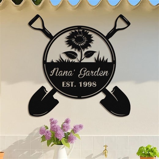 Custom Gardener Name Metal Sign, Personalized Garden Yard Decor Gift - Etsy