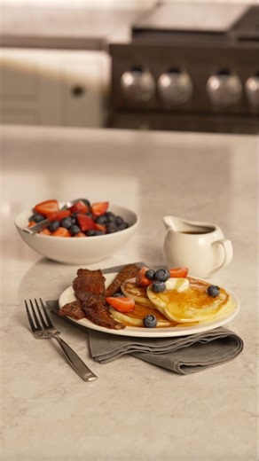 SKS Appliances on Instagram: "Start your morning with ricotta pancakes that are as light and fluffy as they are delicious. Our 48-inch Dual-Fuel Pro Range with 6 Burners features a chromium griddle that provides consistent, even heating across the entire surface. Bring breakfast to the next level and see the full recipe at the link in our bio. #SKSappliances #SKSTrueToFood #RicottaPancakes"