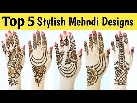 5 Most Beautiful Easy & Stylish back hand Mehndi designs - New Simple Mehandi ke designs 2020