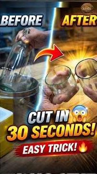 “Cut a Glass Bottle in 30 Seconds! 😲” #woodworking #rusticlanka #diy #us #creativediy #craftyideas