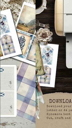 Scottish Highlands Junk Journal Kit- Printable pages and Ephemera