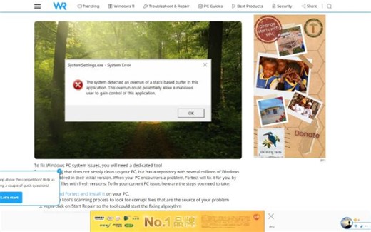 systemsetting 系统在此应用程序中检测到基于堆栈的缓冲区溢出BUG修复