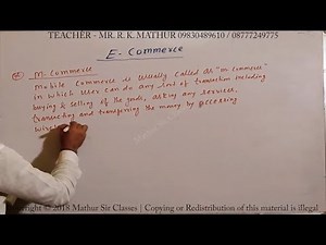 What is M-Commerce? | Business Studies | Mathur Sir Classes