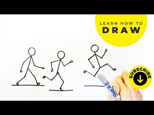 How to draw characters moving - walking, jogging and running