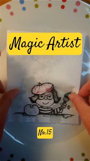 Cute idea 💡kawaii artist drawing 👩‍🎨 MAGIC Art Trick no.15 #magicart #artsandcrafts #artshorts