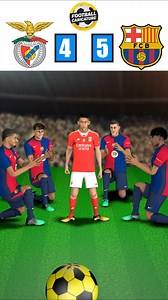 Highlight of Barcelona vs Benfica 5-4 #barcelona | Football Caricature
