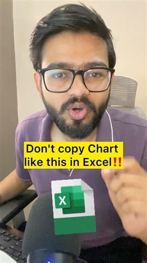 Don't copy Chart like this in Excel‼️Instead Use Amazing Trick #excel #exceltips #shorts