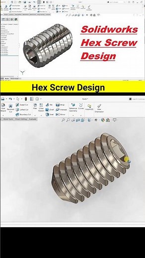 Hex Screw Design | Solidworks Tutorial