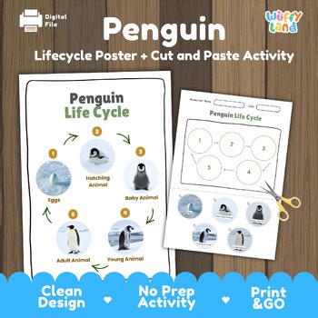 Penguin Life Cycle Chart & Cut and Paste Activity | Arctic Bird Biology