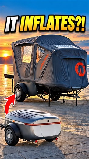 Tiny Camper Pod Inflates Into a Full Sleeper
