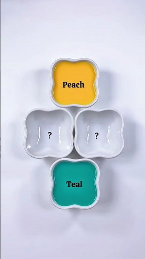 Let's Mixing Peach + Teal Color 😍 #colormixing #painting #art #artandcraft #art