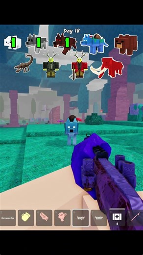 Corrupted Shotgun VS Enemies🔫 99 Night in the Forest🌲