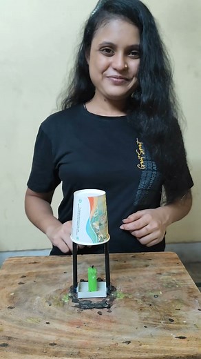 Making flying paper cup parachute at home | #shorts