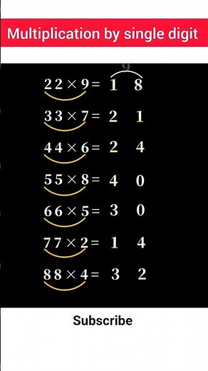 multiplication by single digit trick #multiplication #mathstricks