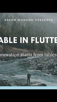 Table in Flutter | Using Table in Flutter | Table Data in Flutter ‪@aseemwangoo‬#flutter #dart