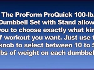 ProForm ProQuick 100 lb  Dumbbell Set with Stand